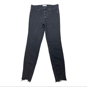 MADEWELL High Rise Skinny Jeans  Black Size 30